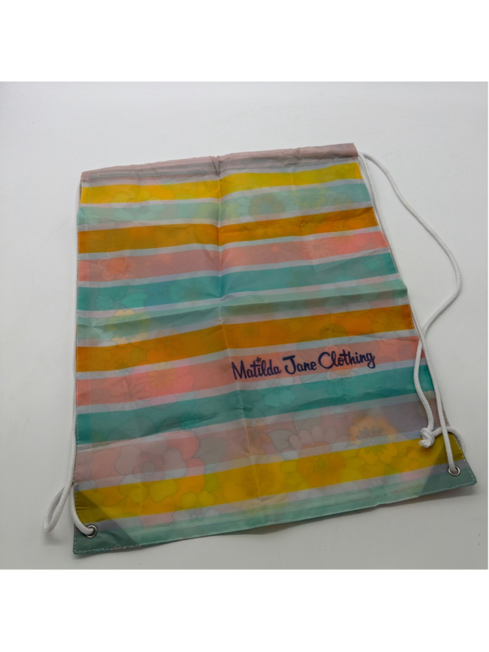 Matilda Jane Clothing Drawstring Bag One Size Multi-color Floral NEW